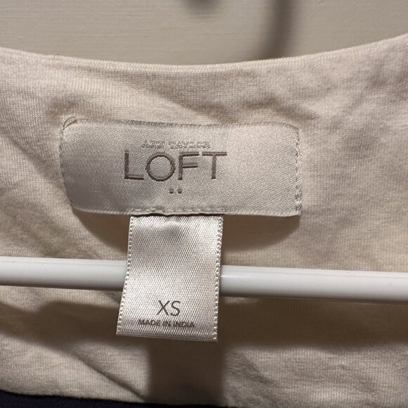 Casual Navy White color block dress Loft XS - Picture 3 of 3